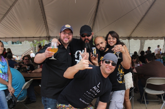 LtoR: Jeremy Banas (Ruination Press/Banas Brothers Brewing), me, Jason, Steve (Mad Pecker Brewing), and Errika!